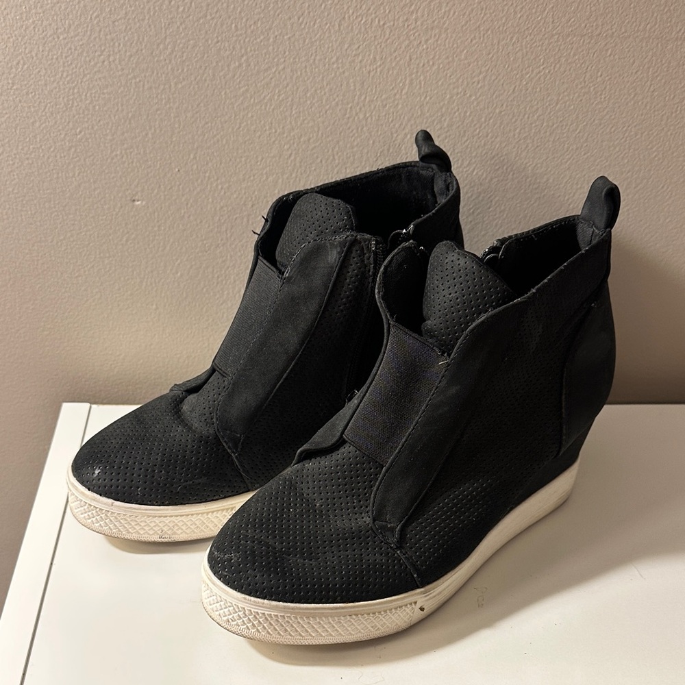 CCOCCI Black Wedge Sneakers